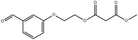 Propanedioic acid, 1-[2-(3-formylphenoxy)ethyl] 3-methyl ester Structure