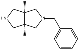 Pyrrolo[3,4-c]pyrrole, octahydro-3a,6a-dimethyl-2-(phenylmethyl)-, (3aR,6aS)- Structure