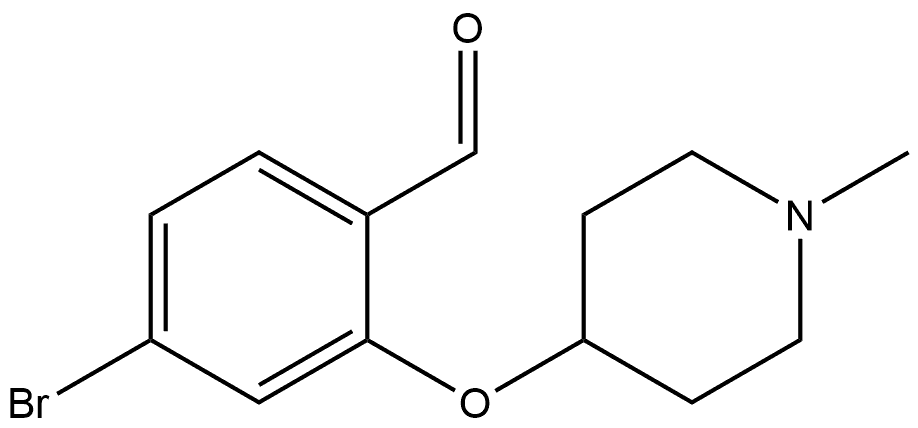 4-Bromo-2-[(1-methyl-4-piperidinyl)oxy]benzaldehyde Structure