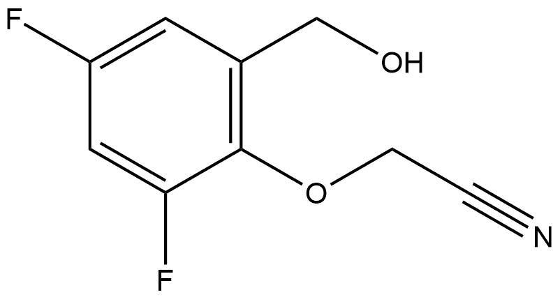 2-[2,4-Difluoro-6-(hydroxymethyl)phenoxy]acetonitrile Structure