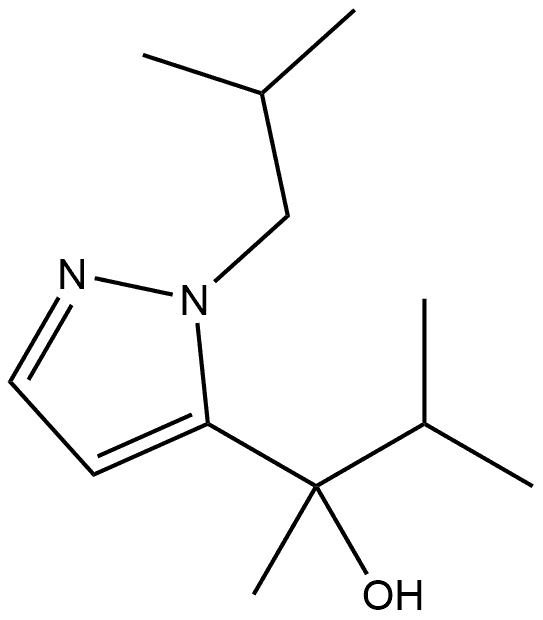 α-Methyl-α-(1-methylethyl)-1-(2-methylpropyl)-1H-pyrazole-5-methanol Structure