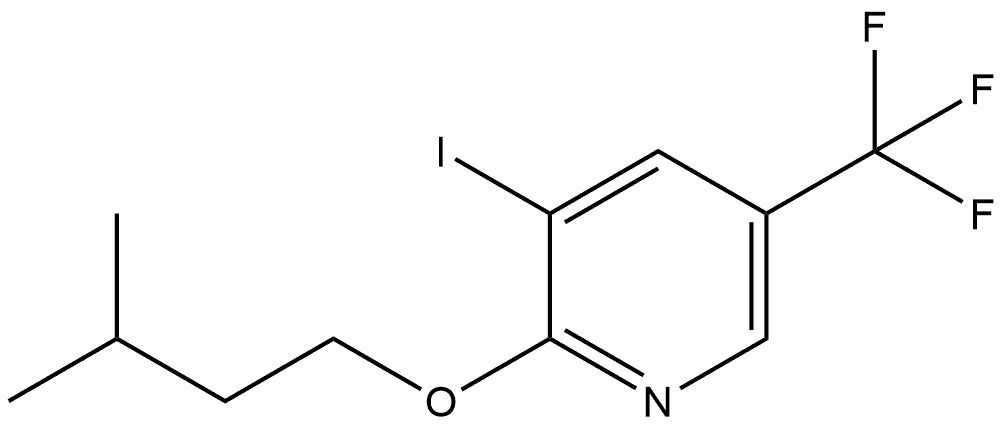 3-Iodo-2-(3-methylbutoxy)-5-(trifluoromethyl)pyridine Structure