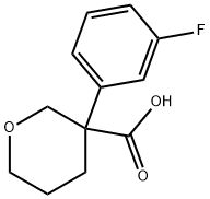 2H-Pyran-3-carboxylic acid, 3-(3-fluorophenyl)tetrahydro- Structure