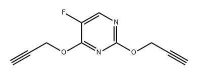 Pyrimidine, 5-fluoro-2,4-bis(2-propyn-1-yloxy)- Structure