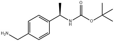 tert-butyl N-[(1R)-1-[4-(aminomethyl)phenyl]ethyl]carbamate 구조식 이미지