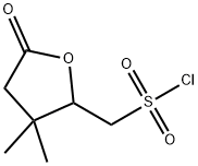 (3,3-dimethyl-5-oxooxolan-2-yl)methanesulfonyl chloride Structure