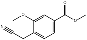 Benzoic acid, 4-(cyanomethyl)-3-methoxy-, methyl ester Structure