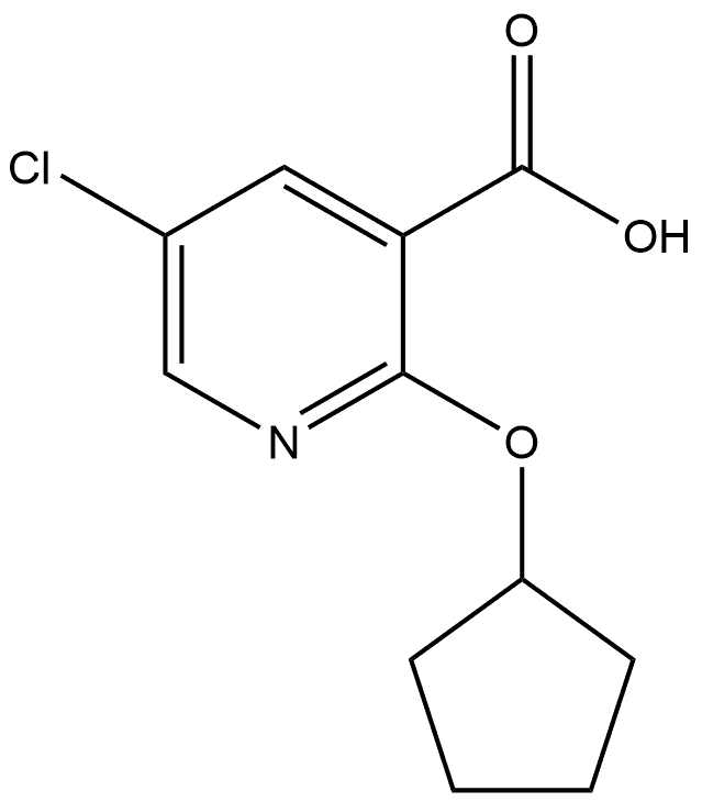 5-Chloro-2-(cyclopentyloxy)-3-pyridinecarboxylic acid Structure