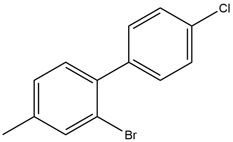 2-Bromo-4′-chloro-4-methyl-1,1′-biphenyl Structure