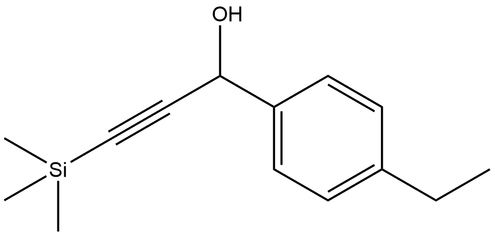 4-Ethyl-α-[2-(trimethylsilyl)ethynyl]benzenemethanol Structure