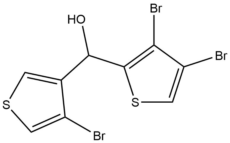 3,4-Dibromo-α-(4-bromo-3-thienyl)-2-thiophenemethanol Structure