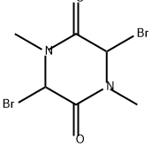 2,5-Piperazinedione, 3,6-dibromo-1,4-dimethyl- Structure
