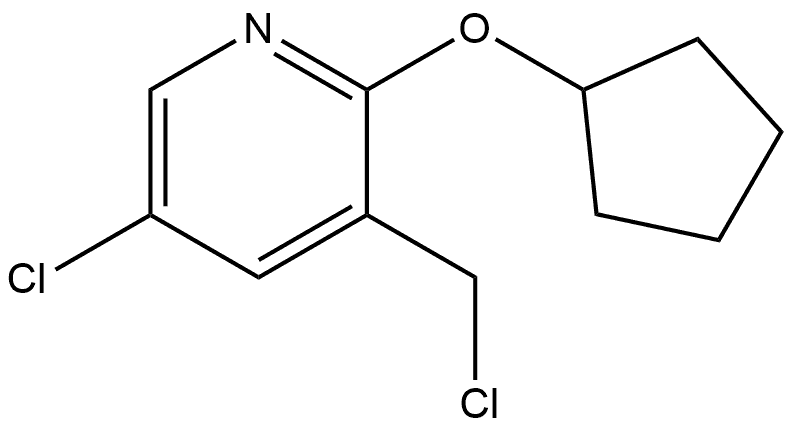 5-Chloro-3-(chloromethyl)-2-(cyclopentyloxy)pyridine Structure