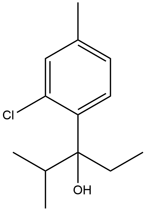 2-Chloro-α-ethyl-4-methyl-α-(1-methylethyl)benzenemethanol Structure