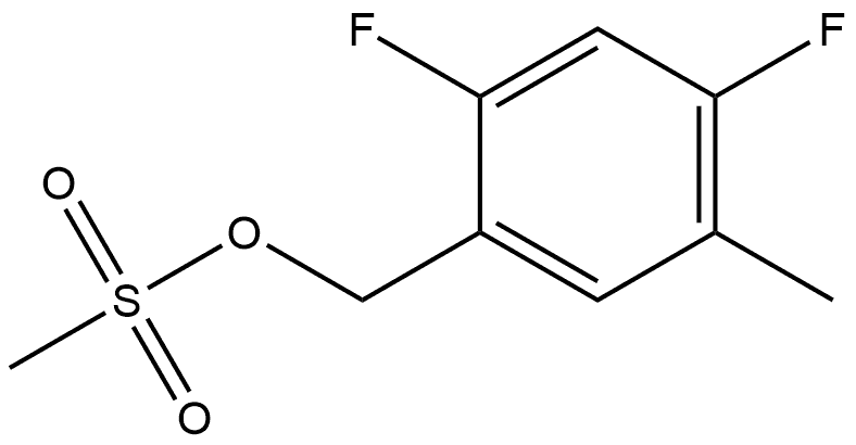 Benzenemethanol, 2,4-difluoro-5-methyl-, 1-methanesulfonate Structure