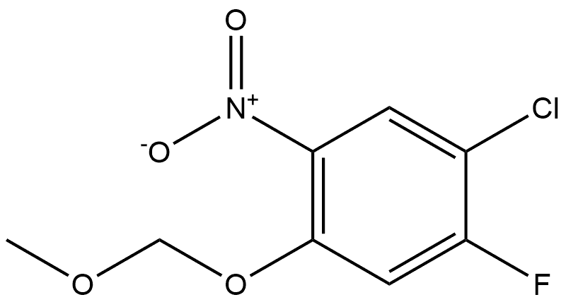 1-chloro-2-fluoro-4-(methoxymethoxy)-5-nitrobenzene Structure