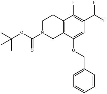 tert-butyl 8-(benzyloxy)-6-(difluoromethyl)-5-fluoro-3,4-dihydroisoquinoline-2(1H)-carboxylate Structure