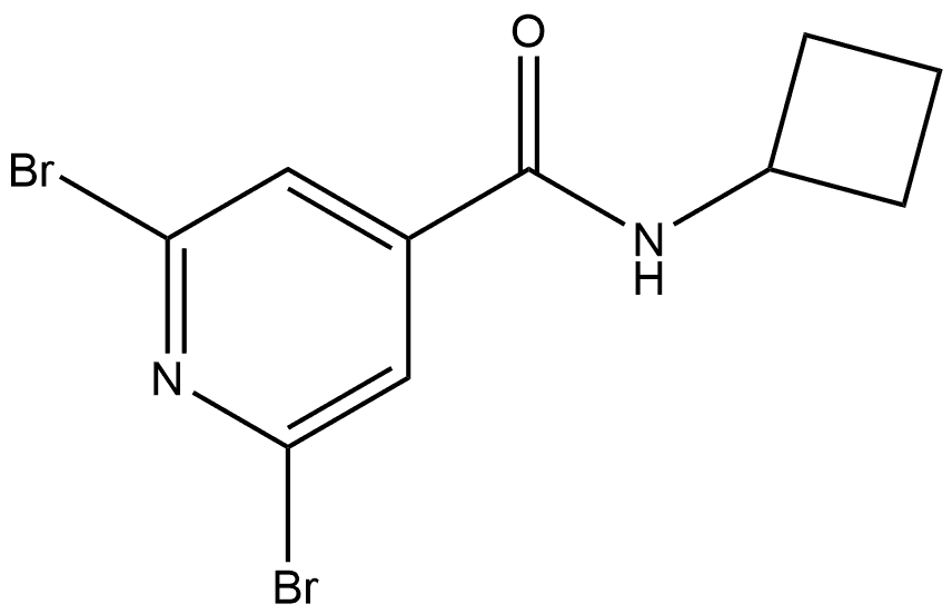 2,6-Dibromo-N-cyclobutyl-4-pyridinecarboxamide Structure