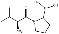 Boronic acid, B-[1-[(2S)-2-amino-3-methyl-1-oxobutyl]-2-pyrrolidinyl]- Structure