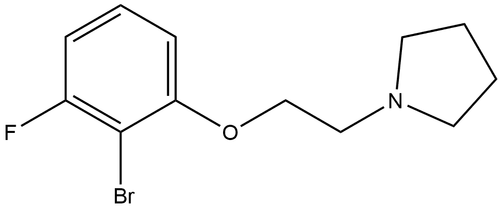 1-[2-(2-Bromo-3-fluorophenoxy)ethyl]pyrrolidine Structure