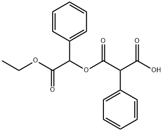 Propanedioic acid, 2-phenyl-, 1-(2-ethoxy-2-oxo-1-phenylethyl) ester Structure