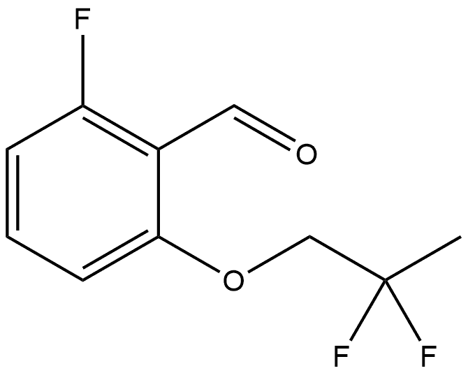 2-(2,2-difluoropropoxy)-6-fluorobenzaldehyde Structure