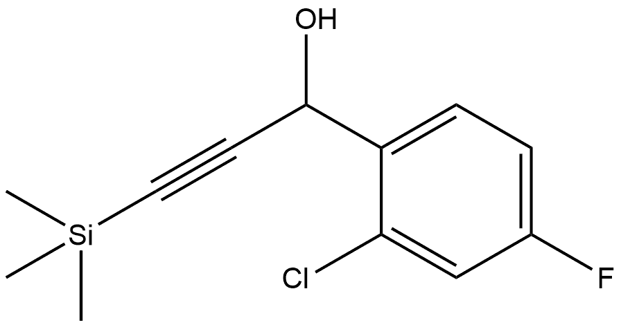 2-Chloro-4-fluoro-α-[2-(trimethylsilyl)ethynyl]benzenemethanol Structure