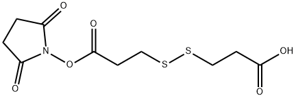 3-((3-((2,5-dioxopyrrolidin-1-yl)oxy)-3-oxopropyl)disulfaneyl)propanoic acid Structure