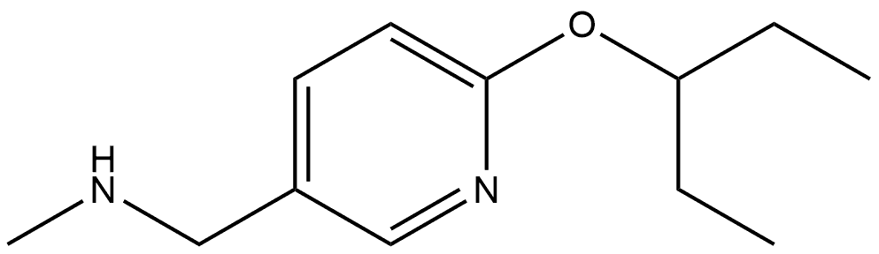 6-(1-Ethylpropoxy)-N-methyl-3-pyridinemethanamine Structure