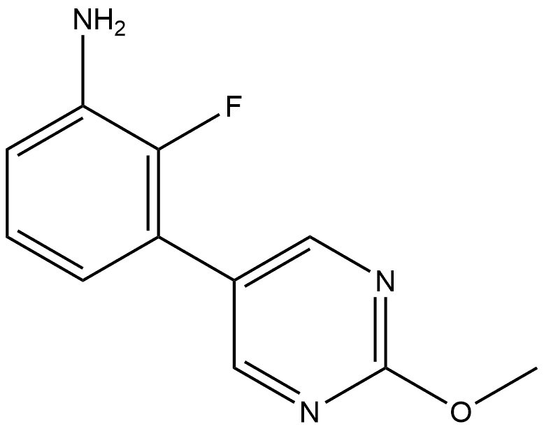 2-Fluoro-3-(2-methoxy-5-pyrimidinyl)benzenamine Structure