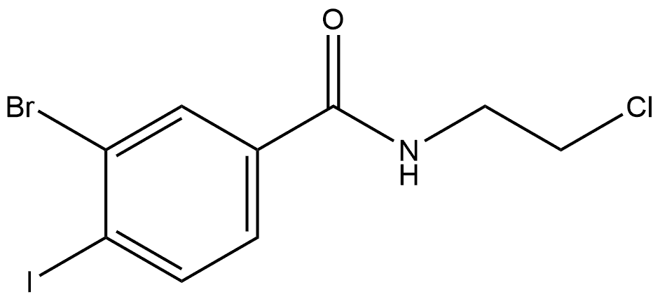 3-Bromo-N-(2-chloroethyl)-4-iodobenzamide Structure