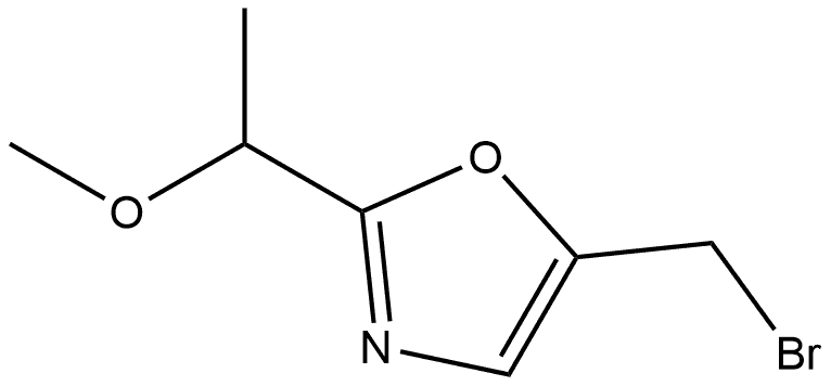 5-(bromomethyl)-2-(1-methoxyethyl)-1,3-oxazole Structure