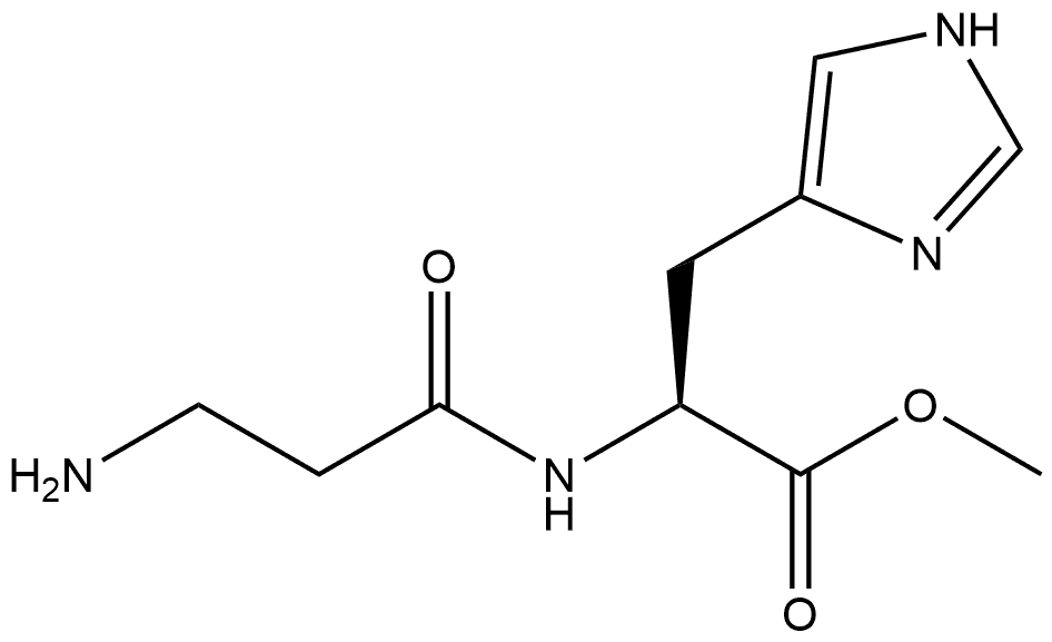 L-Histidine, β-alanyl-, methyl ester Structure