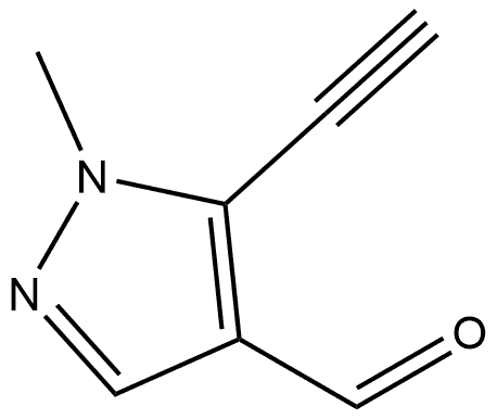 5-Ethynyl-1-methyl-1H-pyrazole-4-carbaldehyde Structure