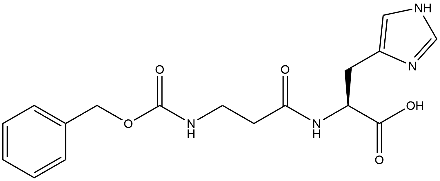 L-Histidine, N-[(phenylmethoxy)carbonyl]-β-alanyl- Structure