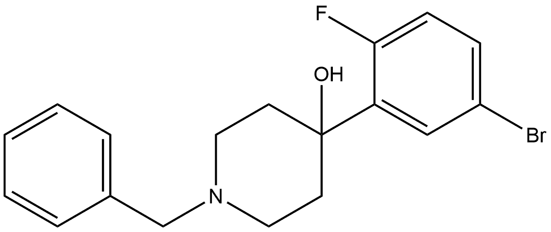 4-(5-Bromo-2-fluorophenyl)-1-(phenylmethyl)-4-piperidinol Structure