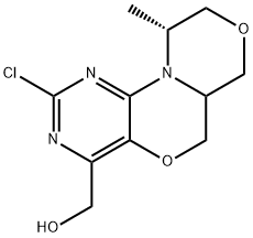 (6aS,10R)-2-Chloro-10-methyl-6a,7,9,10-tetrahydro-6H-[1,4]oxazino[4,3-d]pyrimido[5,4-b][1,4]oxazine-4-methanol Structure