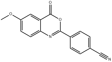 Benzonitrile, 4-(6-methoxy-4-oxo-4H-3,1-benzoxazin-2-yl)- 구조식 이미지