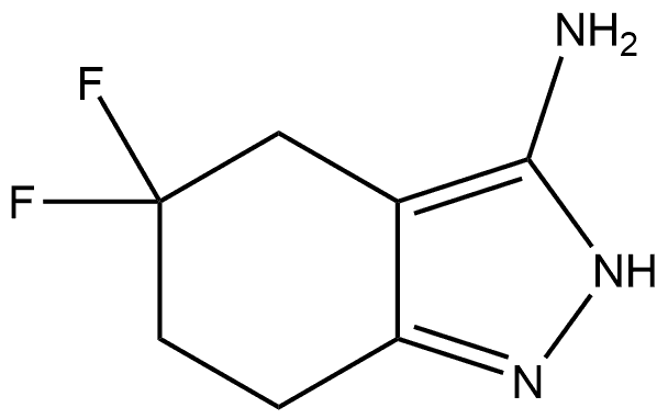 5,5-Difluoro-4,5,6,7-tetrahydro-2H-indazol-3-amine Structure