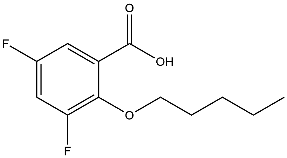 3,5-Difluoro-2-(pentyloxy)benzoic acid Structure