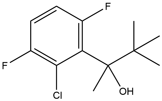 2-Chloro-α-(1,1-dimethylethyl)-3,6-difluoro-α-methylbenzenemethanol Structure