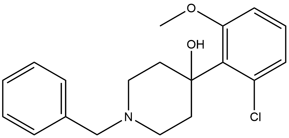 4-(2-Chloro-6-methoxyphenyl)-1-(phenylmethyl)-4-piperidinol Structure