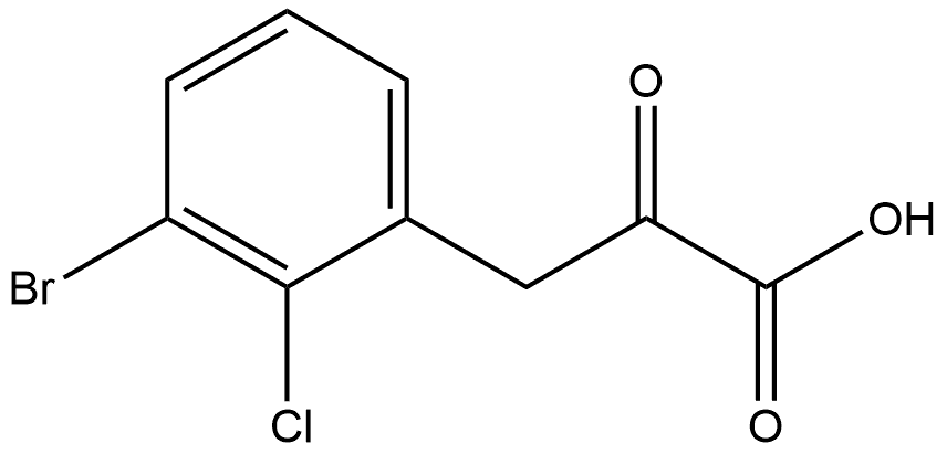 3-Bromo-2-chloro-α-oxobenzenepropanoic acid Structure