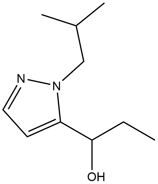 α-Ethyl-1-(2-methylpropyl)-1H-pyrazole-5-methanol Structure