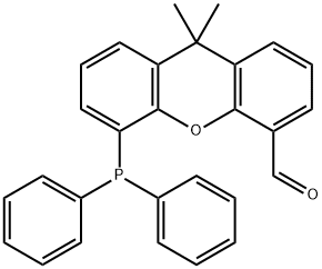 5-(Diphenylphosphino)-9,9-dimethyl-9H-xanthene-4-carboxaldehyde Structure