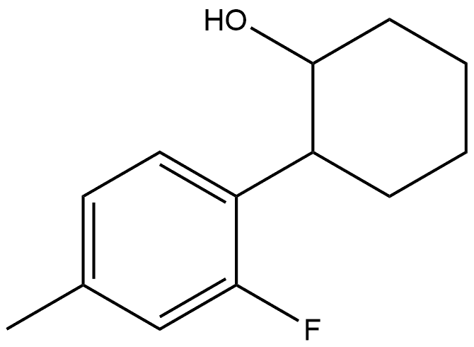 2-(2-Fluoro-4-methylphenyl)cyclohexanol Structure