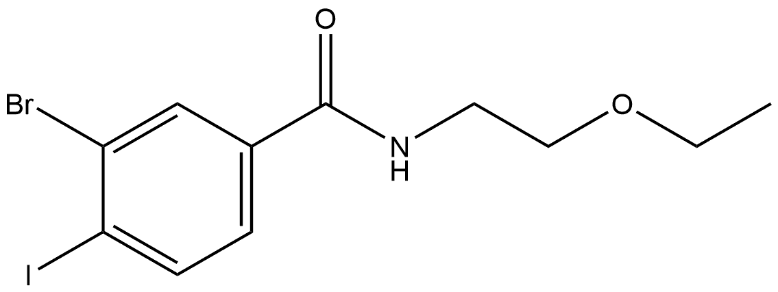 3-Bromo-N-(2-ethoxyethyl)-4-iodobenzamide Structure