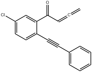 1-[5-Chloro-2-(2-phenylethynyl)phenyl]-2,3-butadien-1-one 구조식 이미지