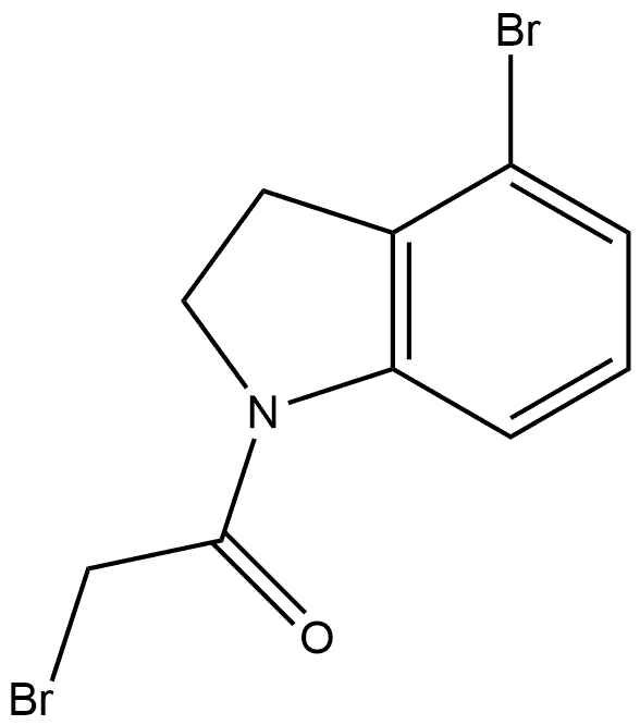 2-Bromo-1-(4-bromo-2,3-dihydro-1H-indol-1-yl)ethanone Structure