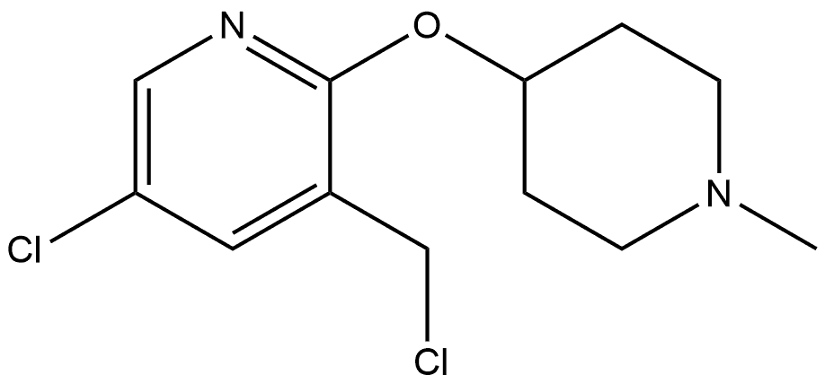 5-Chloro-3-(chloromethyl)-2-[(1-methyl-4-piperidinyl)oxy]pyridine Structure